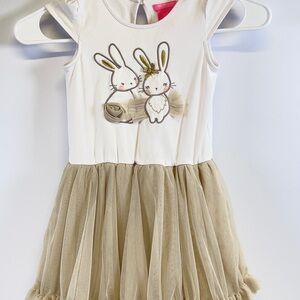 Adorable Bunny Dress with Tulle Skirt 5T Issac Mizrahi